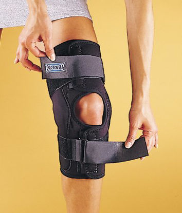Picture of Knee Brace NoSwet® Knapp™ Standard 2X-Large D-Ring / Hook and Loop Strap Closure 20 to 22 Inch Mid-Patella Circumference 12 Inch Length Left or Right Knee7656-BLK-XXL
