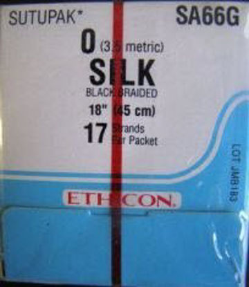 Picture of Suture without Needle Perma - Hand™ SUTUPAK™ Braided Silk Nonabsorbable Coated Size 0 18 Inch SutureSA66G