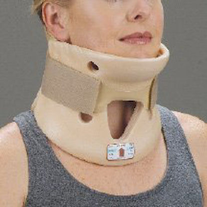 Picture of Rigid Cervical Collar DeRoyal® Preformed Adult Small Two-Piece / Trachea Opening 4-1/4 Inch Height 10 to 13 Inch Neck CircumferenceA9916-11