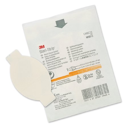 Picture of Wound Closure System Steri-Strip™ Wound Closure System 1/2 X 1-7/8 Inch Nonwoven Material Reinforced Strip WhiteW8512