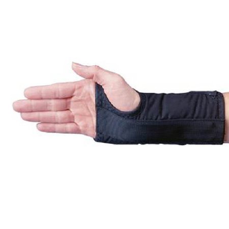 Picture of Wrist Brace Rolyan® D-Ring™ Aluminum / Polyester / Cotton / Foam / Polyester Left Hand Black MediumA60715