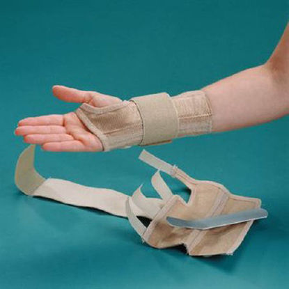 Picture of Wrist Support Rolyan® Alignrite™ Cotton / Rubber Left Hand Beige LargeA619037