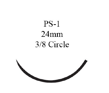 Picture of Suture with Needle Monocryl™ Absorbable Uncoated Undyed Suture Monofilament Poliglecaprone Size 3 - 0 27 Inch Suture 1-Needle 24 mm Length 3/8 Circle Precision Point - Reverse Cutting NeedleY936H