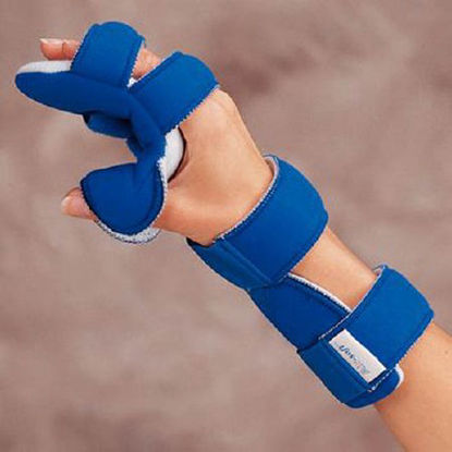 Picture of Resting Hand Splint Air Soft™ Aluminum / Fabric Left Hand Blue Medium55462302