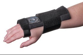 Picture of Night Wrist Brace IMAK® RSI WrisTimer® PM Aluminum / Foam / Terry Cloth Left or Right Hand Black One Size Fits Most510351