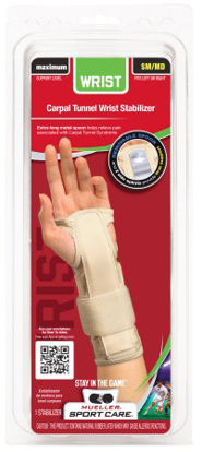 Picture of Wrist Brace Mueller® Carpal Tunnel Fabric / Metal Left or Right Hand Beige Small / Medium307