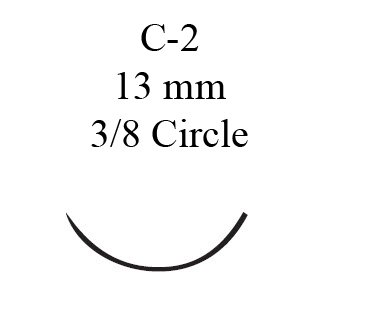 Picture of Suture with Needle Ethilon™ Nonabsorbable Uncoated Black Suture Monofilament Nylon Size 6 - 0 18 Inch Suture 1-Needle 13 mm Length 3/8 Circle Reverse Cutting Needle667G