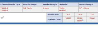 Picture of Suture with Needle Coated Vicryl™ Absorbable Coated Violet Suture Braided Polyglactin 910 Size 9 - 0 12 Inch Suture Double-Armed 6.5 mm Length 3/8 Circle Micropoint - Spatula NeedleV549G