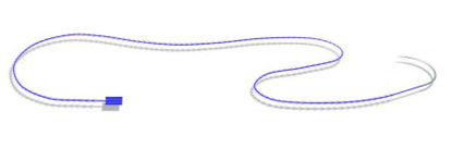 Picture of Antibacterial Suture with Needle STRATAFIX™ Symmetric PDS® Plus Absorbable Uncoated Violet Suture Monofilament Polydioxanone with Irgacare MP Antibacterial Suture Size 1 45 cm Suture 1-Needle 48 mm Length 1/2 Circle Taper Point NeedleSXPP1A400