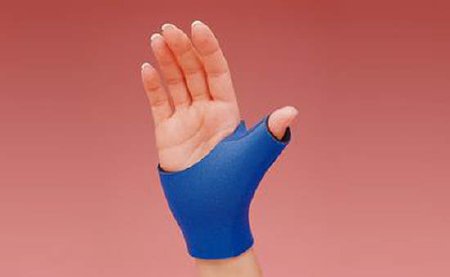 Picture of Thumb Support Rolyan® Small Pull-On Left or Right Hand BlueA95243