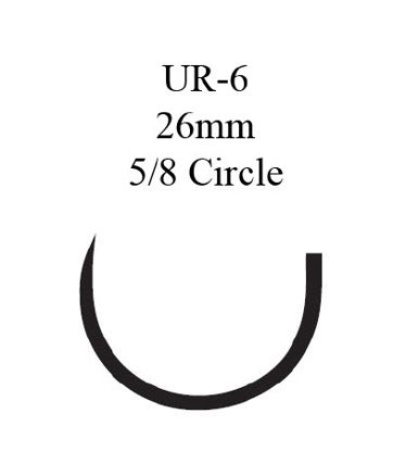 Picture of Suture with Needle Coated Vicryl™ Absorbable Coated Violet Suture Braided Polyglactin 910 Size 2 - 0 27 Inch Suture 1-Needle 26 mm Length 5/8 Circle Taper Point NeedleJ602H