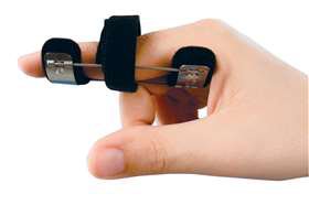 Picture of Finger Splint Bunnell Safety Pin Adult Medium Hook and Loop Closure Finger Black5532