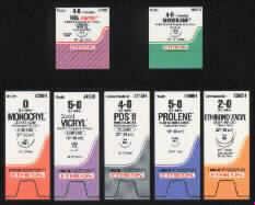 Picture of Suture with Needle Prolene™ Nonabsorbable Uncoated Clear Suture Monofilament Polypropylene Suture Size 5 - 0 18 Inch Suture 1-Needle 13 mm Length 3/8 Circle Precision Point - Reverse Cutting Needle8605G