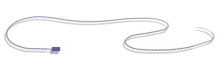 Picture of Antibacterial Suture with Needle STRATAFIX™ Symmetric PDS® Plus Absorbable Uncoated Violet Suture Monofilament Polydioxanone with Irgacare MP Antibacterial Suture Size 1 45 cm Suture 1-Needle 36 mm Length 1/2 Circle Taper Point NeedleSXPP1A404