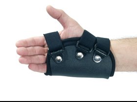 Picture of Boxer Fracture Splint with MP Extension Freedom® Comfort™ Kydex® / T-Foam™ Left Hand Black Medium5112