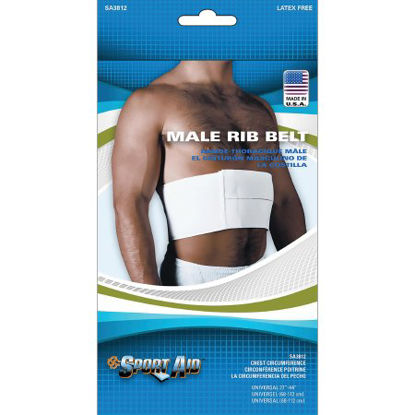 Picture of Rib Belt Sport-Aid™ One Size Fits Most Hook And Loop Closure 6 Inch AdultSA3812 WHI UNM