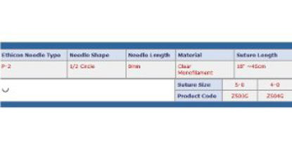 Picture of Suture with Needle PDS™ II Absorbable Uncoated Clear Suture Monofilament Polydioxanone Size 5 - 0 18 Inch Suture 1-Needle 8 mm Length 1/2 Circle Precision Point - Reverse Cutting NeedleZ503G