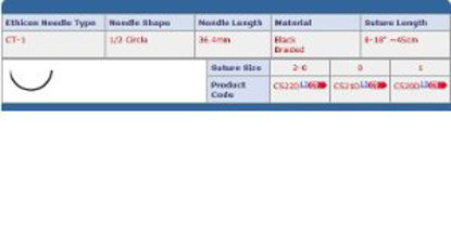 Picture of Suture with Needle Nurolon™ Nonabsorbable Coated Black Suture Braided Nylon Size 0 18 Inch Suture 1-Needle 36 mm Length 1/2 Circle Taper Point NeedleC521D