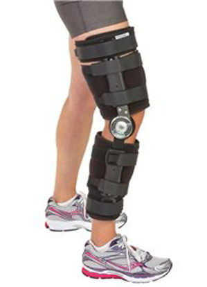Picture of Knee Brace FREEDOM® comfort™ Post-Op One Size Fits Most Hook and Loop Strap Closure Up to 24 Inch Thigh Circumference / Up to 16-1/2 Inch Calf Circumference Left or Right Knee66756