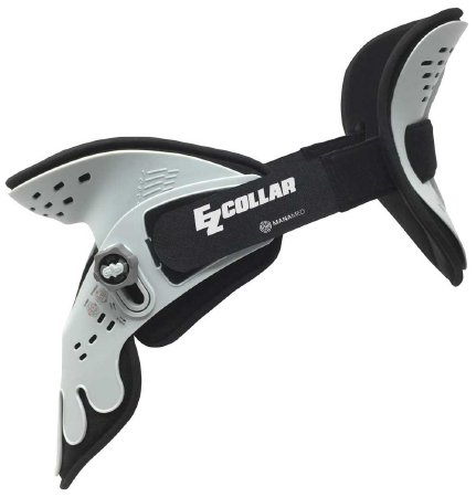 Picture of Rigid Cervical Collar EZ Collar 80 Preformed Adult One Size Fits Most Two-Piece / Trachea Opening Adjustable HeightEZ0C80