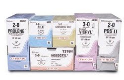 Picture of Suture with Needle Prolene™ Nonabsorbable Uncoated Blue Suture Monofilament Polypropylene Suture Size 2 - 0 30 Inch Suture 1-Needle 60 mm Length Straight Conventional Cutting Needle8623H