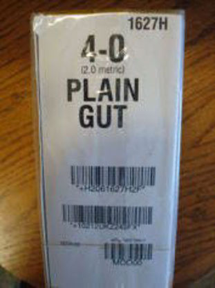 Picture of Suture with Needle Absorbable Uncoated Undyed Suture Plain Gut Size 4 - 0 18 Inch Suture 1-Needle 19 mm Length 3/8 Circle Precision Point - Reverse Cutting Needle1627H