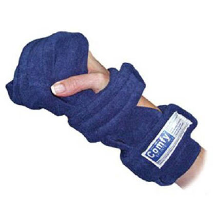 Picture of Hand / Thumb Orthosis ComfySplints™ Foam / Metal / Terry Cloth Left or Right Hand Navy Blue Small563079
