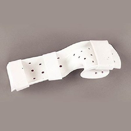 Picture of Functional Position Hand Splint with Strapping Rolyan® Preformed / Perforated Thermoplastic Left Hand White MediumA31221