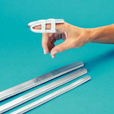 Picture of Finger Splint Rolyan® One Size Fits Most Without Fastening Left Hand SilverA8993