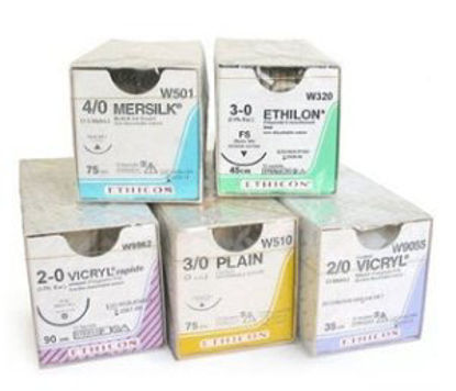 Picture of Suture with Needle Coated Vicryl™ Rapide Absorbable Coated Undyed Suture Braided Polyglactin 910 Size 4 - 0 18 Inch Suture 1-Needle 16 mm Length 3/8 Circle Precision Cosmetic - Conventional Cutting PRIME NeedleVR845