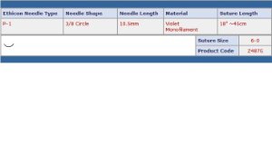 Picture of Suture with Needle PDS™ II Absorbable Uncoated Violet Suture Monofilament Polydioxanone Size 6 - 0 18 Inch Suture 1-Needle 11 mm Length 3/8 Circle Precision Point - Reverse Cutting NeedleZ487G