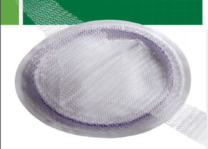 Picture of Ventral Hernia Repair Mesh Ventralex™ ST Partially Absorbable Polypropylene Monofilament / Hydrogel / PGA 1-7/10 Inch Diameter Small Circle with Strap Style White Sterile5950007