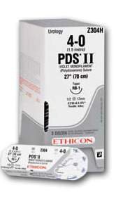 Picture of Antibacterial Suture with Needle PDS Plus™ Absorbable Uncoated Violet Suture Monofilament Polydioxanone with Irgacare MP Antibacterial Suture Size 4 - 0 18 Inch Suture 1-Needle 19 mm Length 3/8 Circle Precision Point - Reverse Cutting NeedlePDP513G