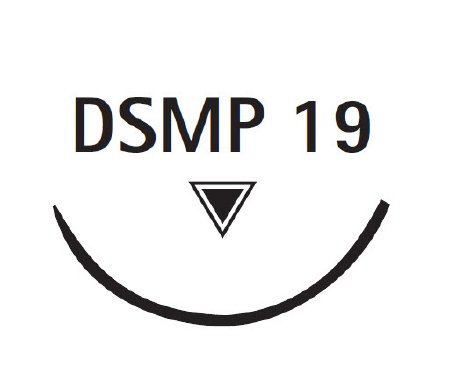 Picture of Suture with Needle MonoPlus® Absorbable Uncoated Violet Suture Monofilament Polydioxanone Size 3 - 0 45 cm Suture 1-Needle 19 mm Length 3/8 Circle Reverse Cutting NeedleG0024109