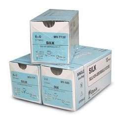 Picture of Suture without Needle Sofsilk™ Braided Silk Nonabsorbable Coated Size 3 - 0 18 Inch SutureS-184