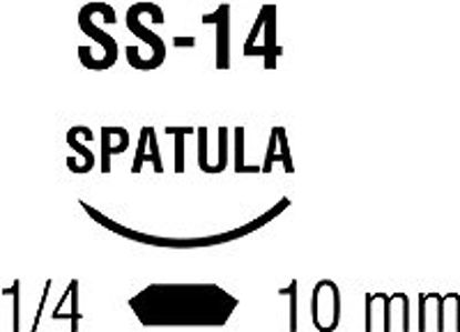 Picture of Suture with Needle Polysorb™ Absorbable Coated Violet Suture Braided Polyester Size 6 - 0 18 Inch Suture Double-Armed 10 mm Length 1/4 Circle Spatula NeedleL-1791K
