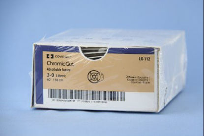 Picture of Ligating Reel with Suture Chromic Gut Absorbable Uncoated Size 3 - 0 60 Inch SutureLG-112