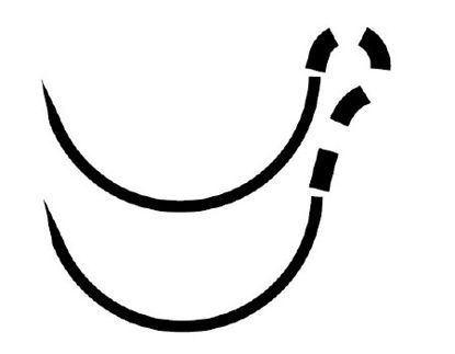 Picture of Suture with Needle Premium Absorbable Uncoated Undyed Suture Chromic Gut Size 7 - 0 18 Inch Suture Double-Armed 7 mm Length 1/2 Circle Spatula NeedleG-2745K