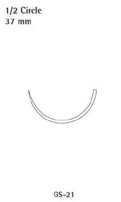 Picture of Suture with Needle V-Loc™ 180 Wound Closure Device Absorbable Uncoated Green Suture Barbed Monofilament Polyglyconate Size 3 - 0 9 Inch Suture 1-Needle 37 mm Length 1/2 Circle Taper Point NeedleVLOCL0344