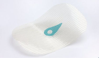 Picture of Ventral Hernia Repair Mesh Symbotex™ Partially Absorbable Knitted Polyester Monofilament 20 X 25 cm Rectangle Style SterileSYM2520