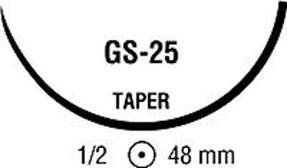 Picture of Suture with Needle Polysorb™ Absorbable Coated Violet Suture Braided Polyester Size 2 36 Inch Suture 1-Needle 48 mm Length 1/2 Circle Taper Point NeedleCL-906