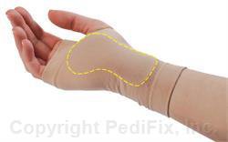 Picture of Wrist Support Visco-GEL® Carpal Tunnel Relief Sleeve Lycra® / Nylon / Visco-GEL® Right Hand Beige Large8020-LR