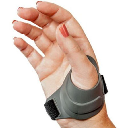 Picture of Thumb Brace CMCcare Thumb Brace Adult Medium D-Ring / Hook and Loop Strap Closure Left or Right Hand Black / GrayP2014-L3