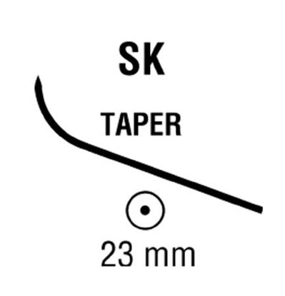 Picture of Suture with Needle Polysorb™ Absorbable Coated Violet Suture Braided Polyester Size 0 48 Inch Suture 1-Needle 23 mm Length Ski Ski Taper Point NeedleELW-50