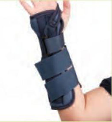 Picture of Wrist / Forearm Splint DeRoyal® Tietex Left Hand Blue MediumA124106