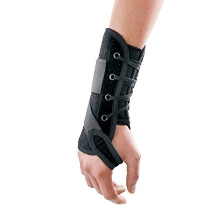 Picture of Wrist Brace Breg® Wrist Lacer Aluminum / Felt / Suede Right Hand Black X-Large10395