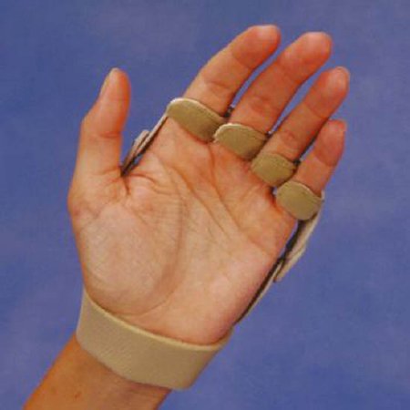 Picture of Ulnar Deviation Splint Polycentric Hinged Aluminum / Foam / Kydex® Right Hand Beige Medium78080201