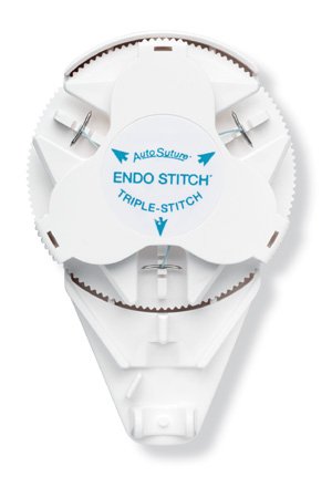 Picture of Triple-Stitch Loading Unit ENDO STITCH™ with Surgidac™ ES-9 Needle NonAbsorbable Braided Polyester Green Size 0170043
