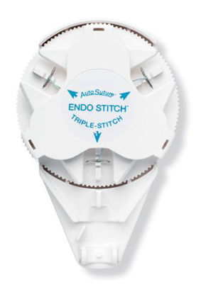 Picture of Triple-Stitch Loading Unit ENDO STITCH™ with Surgidac™ ES-9 Needle NonAbsorbable Braided Polyester Green Size 0170043