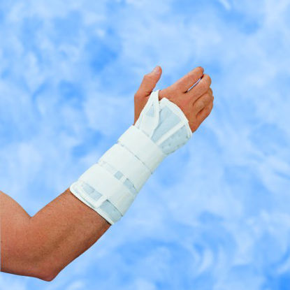 Picture of Wrist / Forearm Brace DeRoyal® Foam / Metal Left Hand White One Size Fits Most5066-81